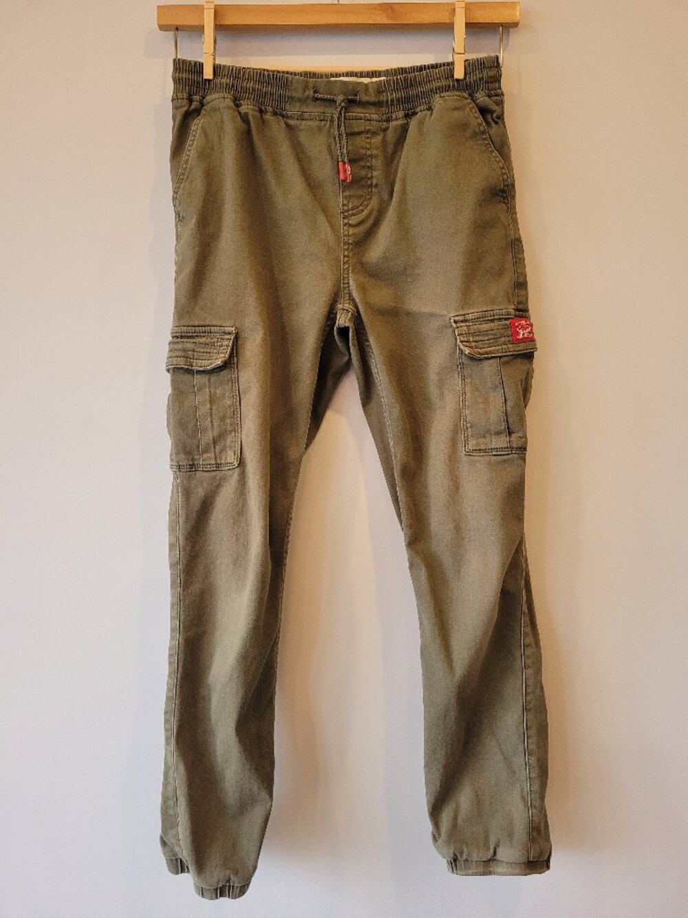 Levi's Boys Cargo Jogger Pants | Army Green | Size 16 | Stretch Cotton